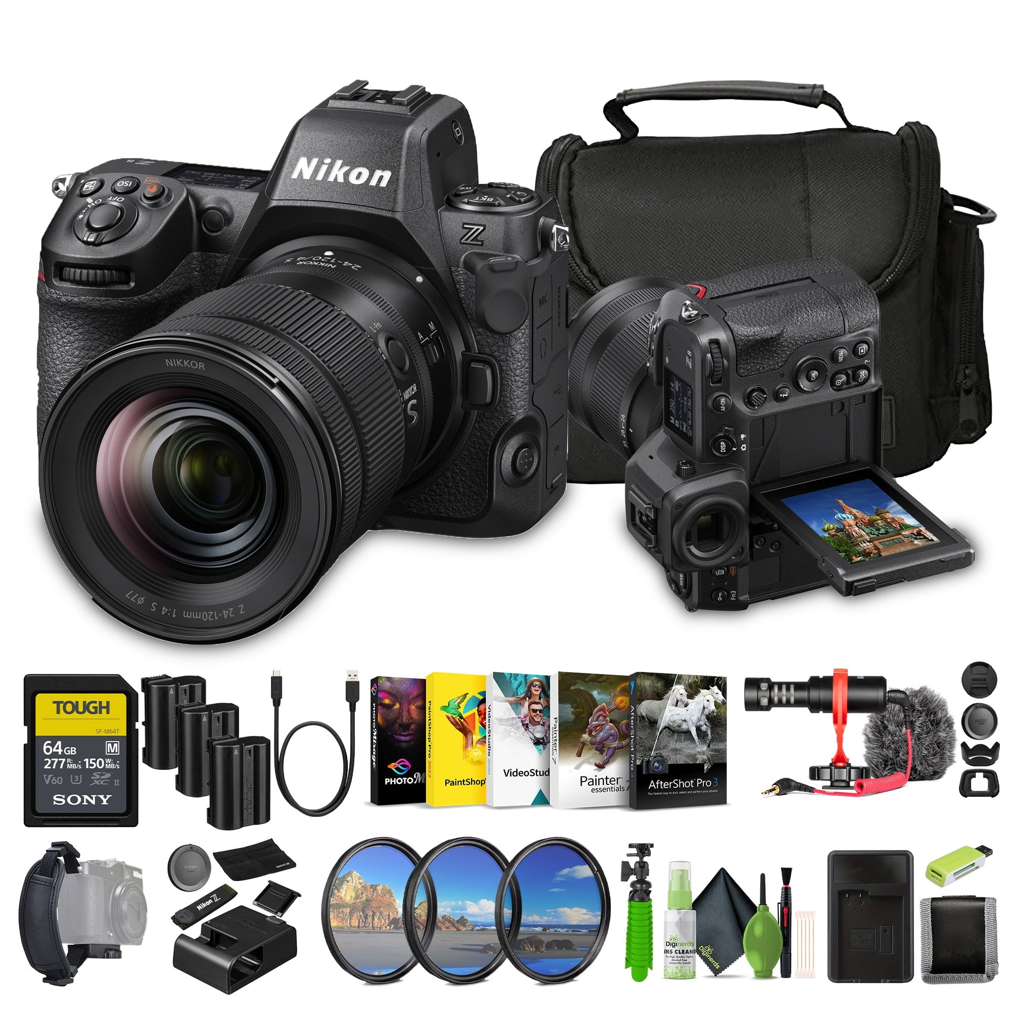 Nikon Z8 Mirrorless Camera with 24-120mm f/4 Lens 1698 Bundle