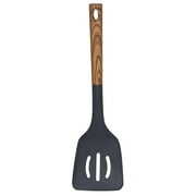 Bene Casa - Black Spatula with Wood Like Handle, Heat Resistant.Black Spatula w/Woodlike Handle, 14"