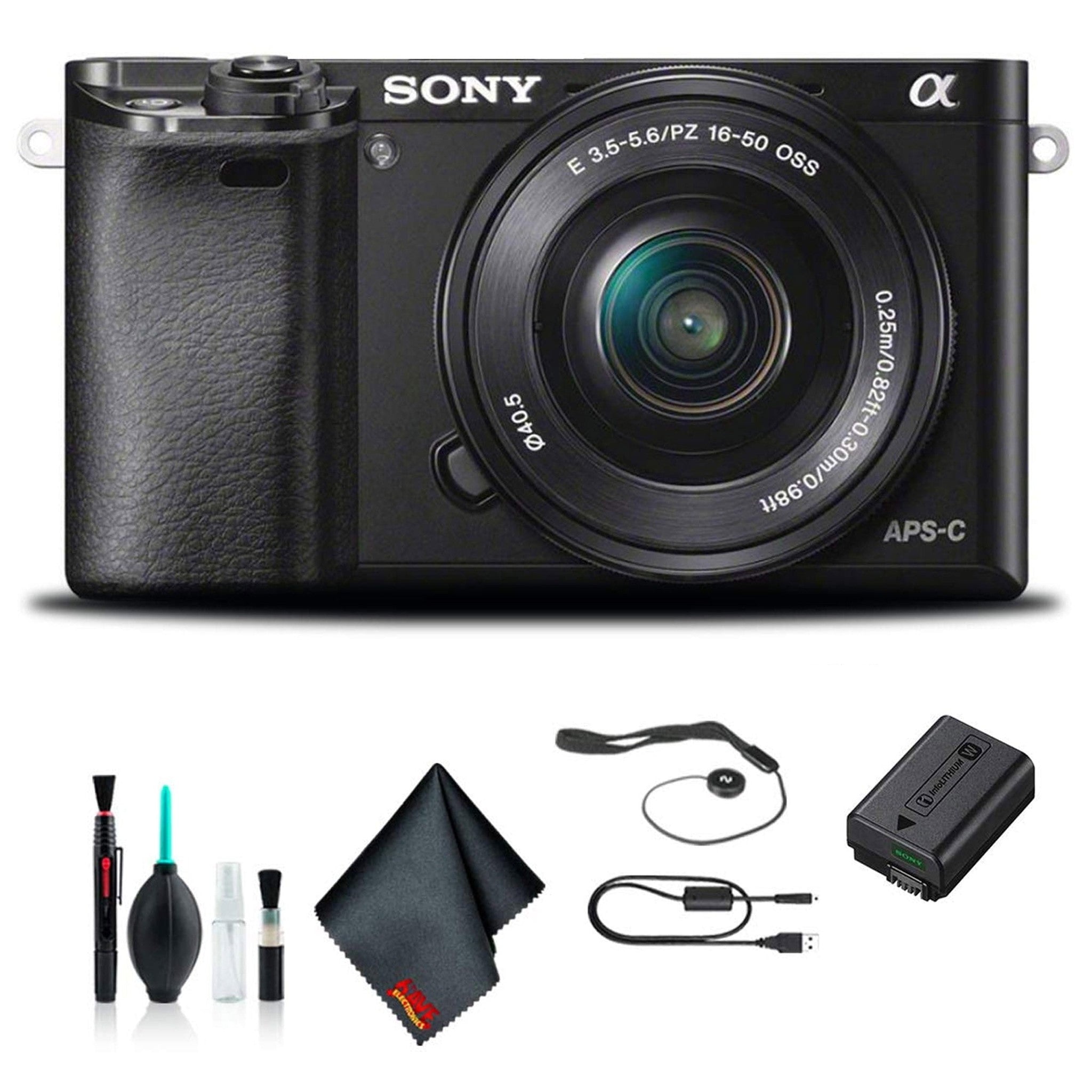 Sony Alpha a6000 Mirrorless Camera with 16-50mm and 55-210mm Lenses ILCE6000Y/B Bundle Sony