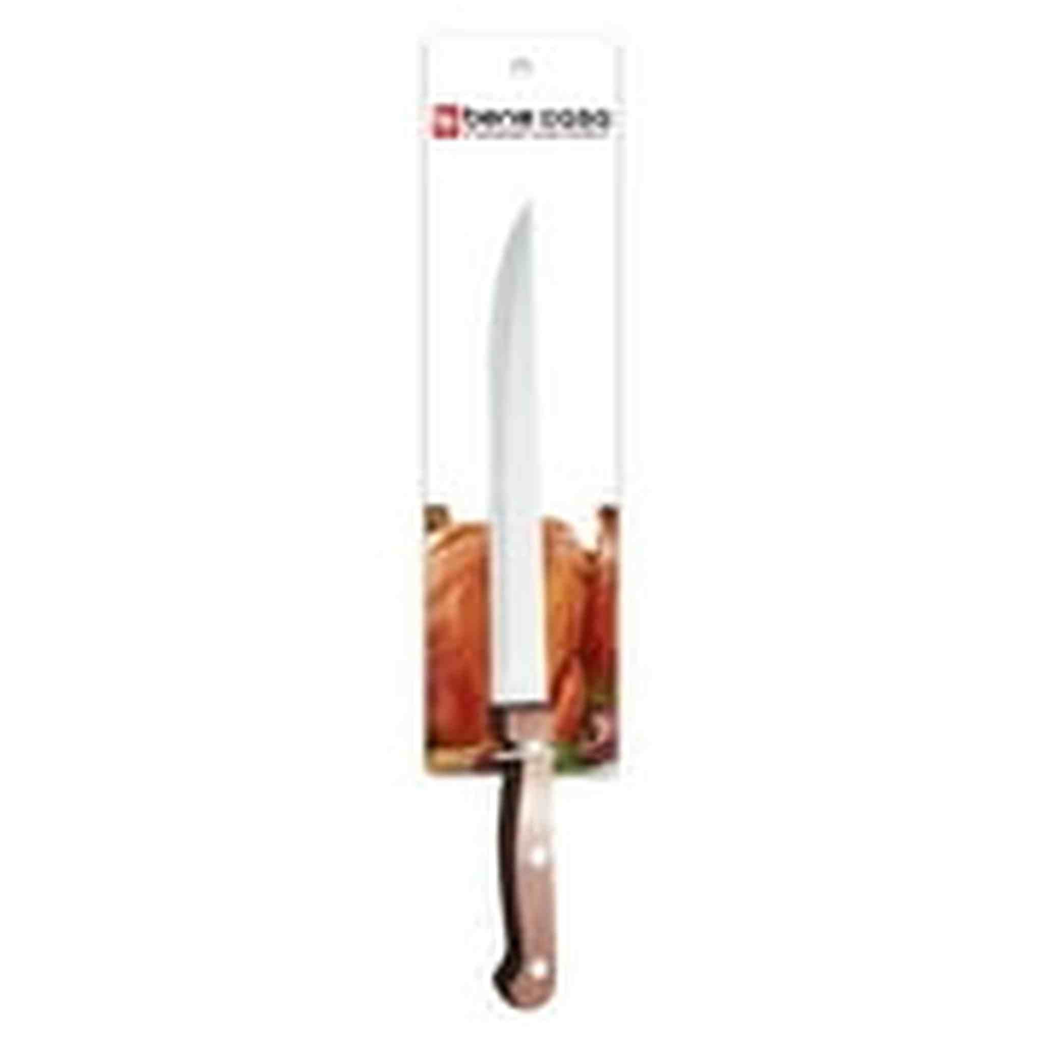Bene Casa Chef knife with rosewood handle, stainless steel blade, full tang and triple riveted handle 8" Carving Knife Overstock