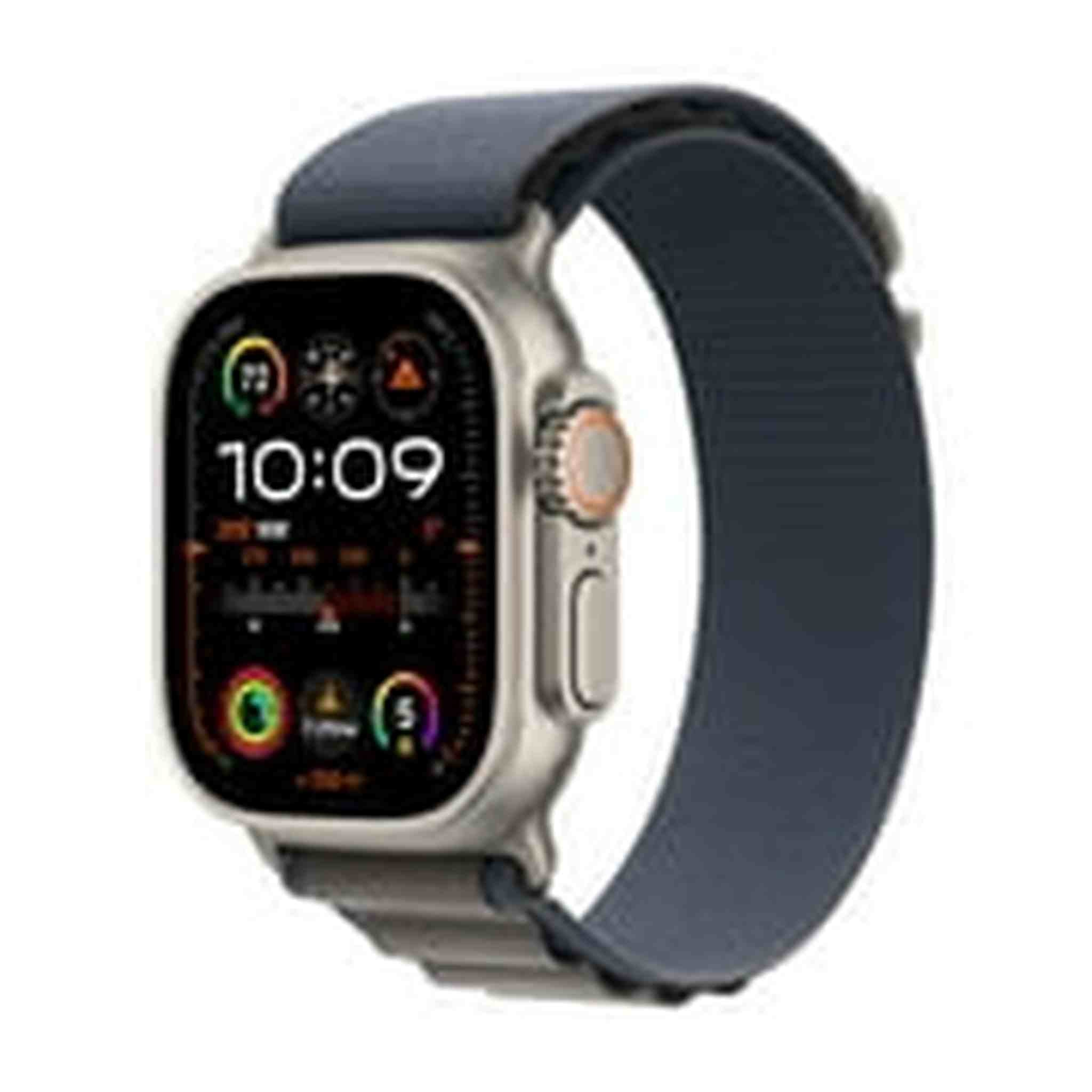Apple Watch Ultra 2 GPS + Cellular 49mm Smartwatch with Rugged Titanium Case & Blue Alpine Loop Small. Fitness Tracker, Precision GPS, Action Button, Extra-Long Battery Life, Carbon Neutral Apple