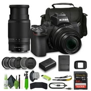 Nikon Z50 Compact Lightweight Mirrorless Camera with 16-50mm and 50-250mm Lenses 1632 Bundle
