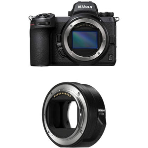 Nikon Z 6II FX-Format Mirrorless Camera Body Black with Nikon Mount Adapter FTZ II Nikon