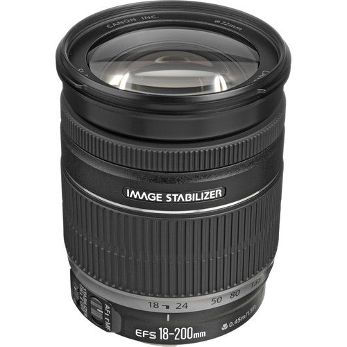 Canon EF-S 18-200mm F/3.5-5.6 is Standard Zoom Lens for DSLR Cameras International Version No Warranty