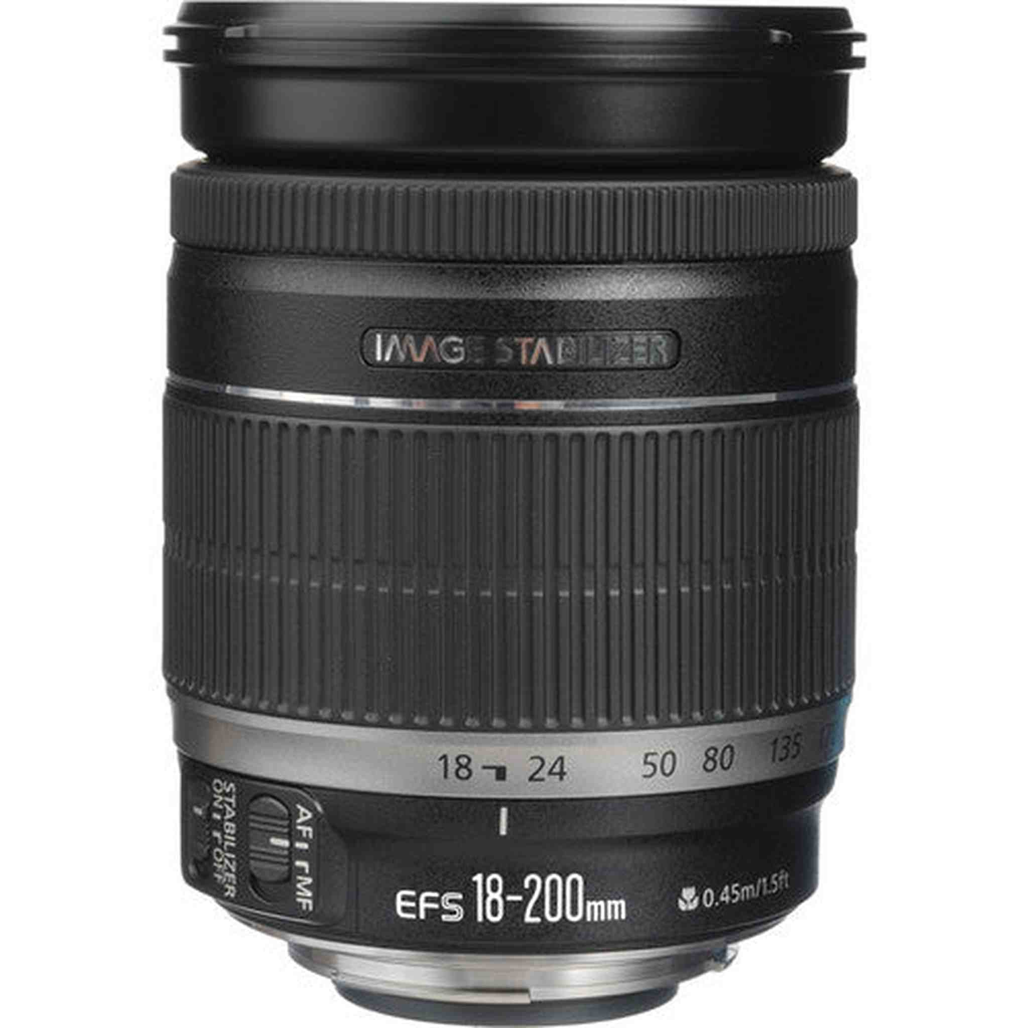 Canon EF-S 18-200mm F/3.5-5.6 is Standard Zoom Lens for DSLR Cameras International Version No Warranty Canon