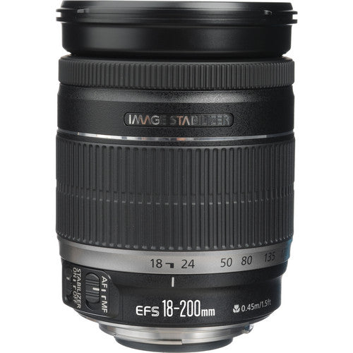 Canon EF-S 18-200mm F/3.5-5.6 is Standard Zoom Lens for DSLR Cameras International Version No Warranty