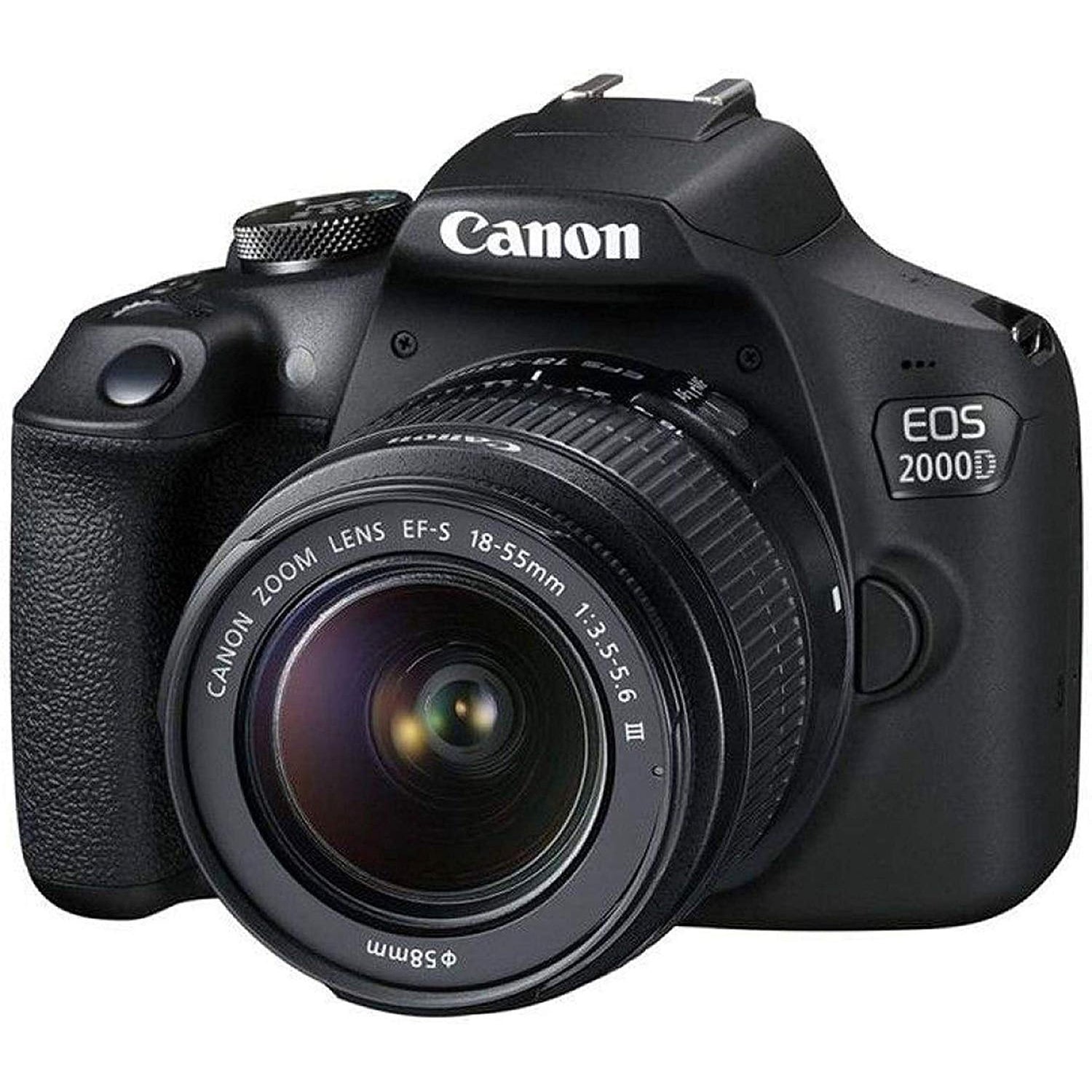 Canon EOS 2000D (REBEL T7) DSLR Camera 18-55MM IS ii and EF 50mm f/1.8 STM Bundle SanDisk 32gb + MORE - International