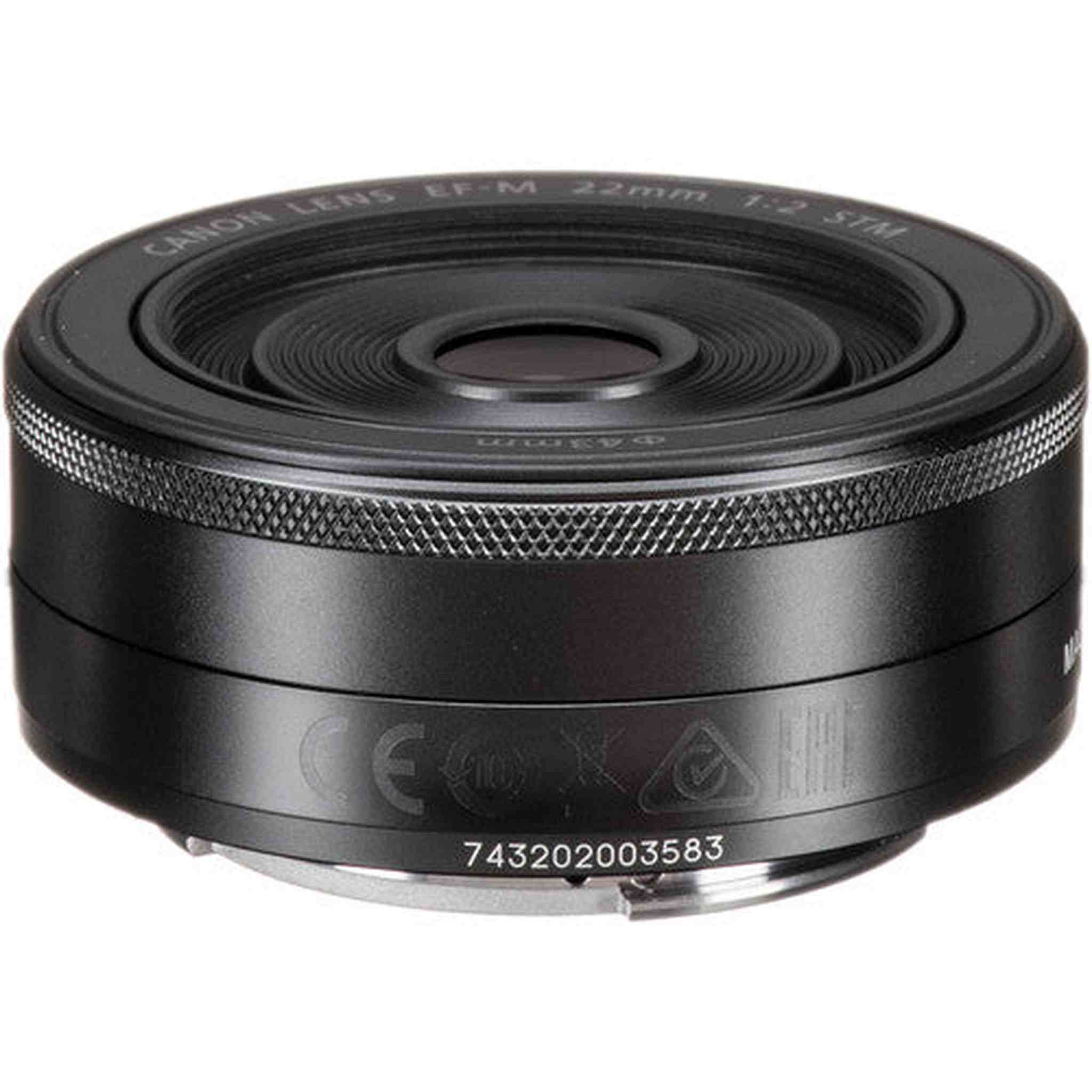Canon EF-M 22mm f/2 STM Lens Black - International Version No Warranty