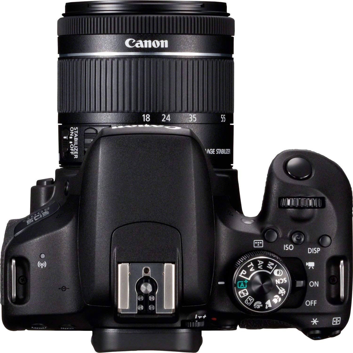 Canon EOS 800D (Rebel T7i) 18-55mm IS STM Lens  Bundle –SanDisk 32gb SD Card + Cleaning Kit + MORE - International