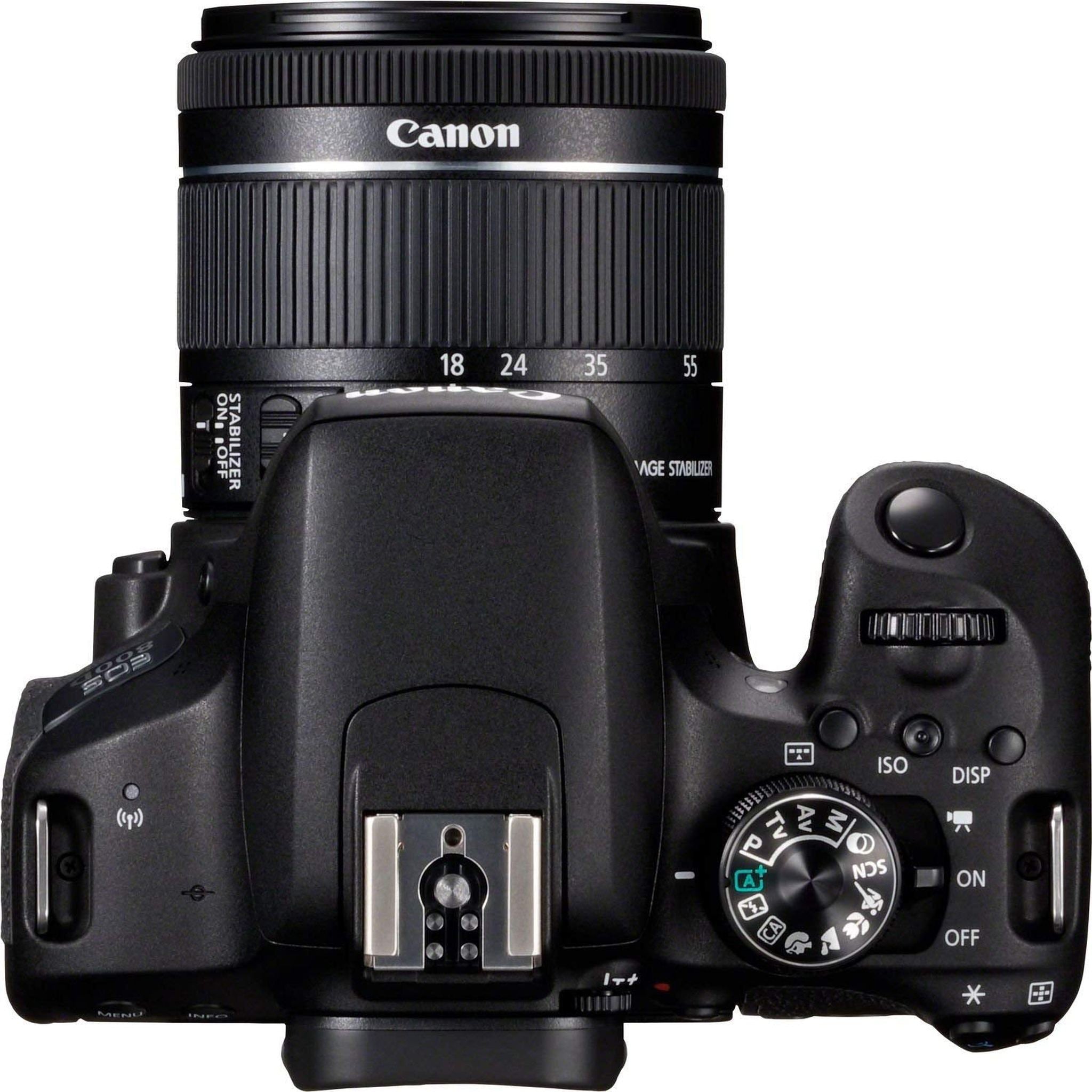 Canon EOS 800D 250mm Rebel T7i 18-55mm IS STM and EF-S 55-Lens Bundle SanDisk 32gb + Filters + MORE - International CANON
