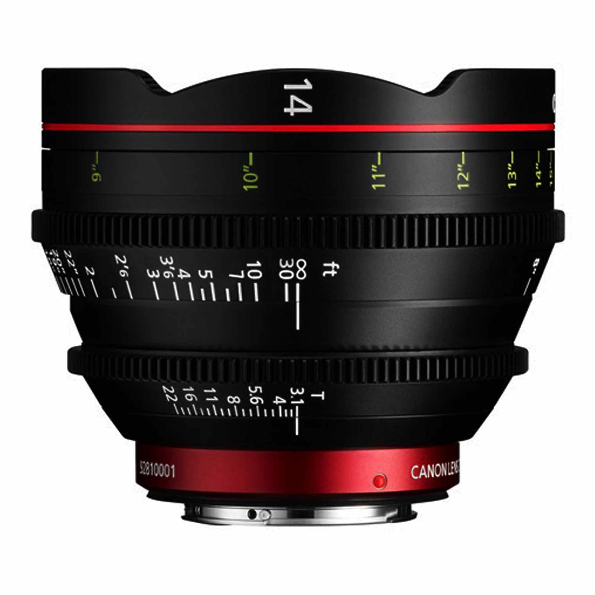 CN-E 14mm T3.1 L F Cinema Lens EF Mount Canon