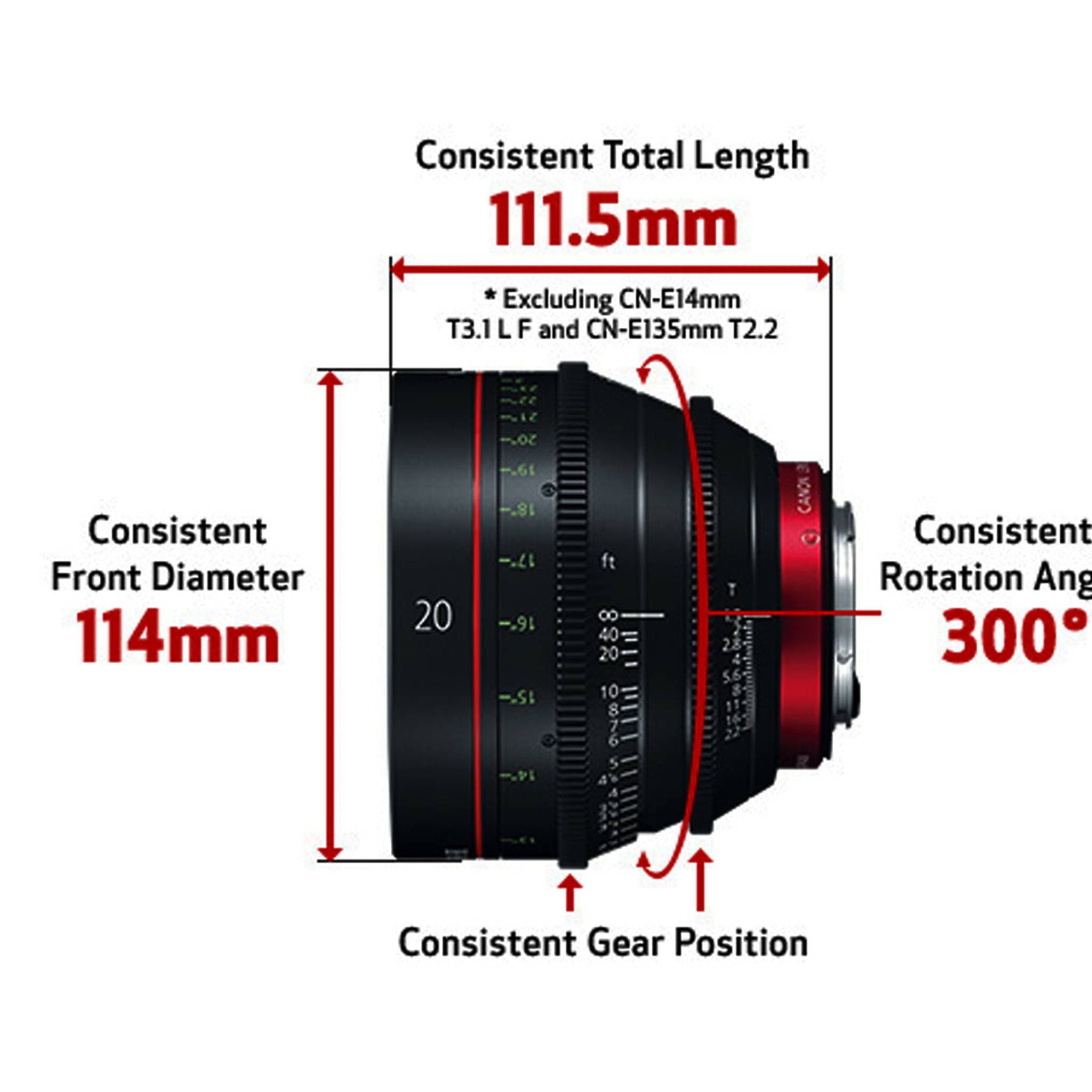 CN-E 14mm T3.1 L F Cinema Lens EF Mount Canon