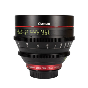 Canon CN-E 20mm T1.5 L F Cinema Prime Lens EF Mount International Model