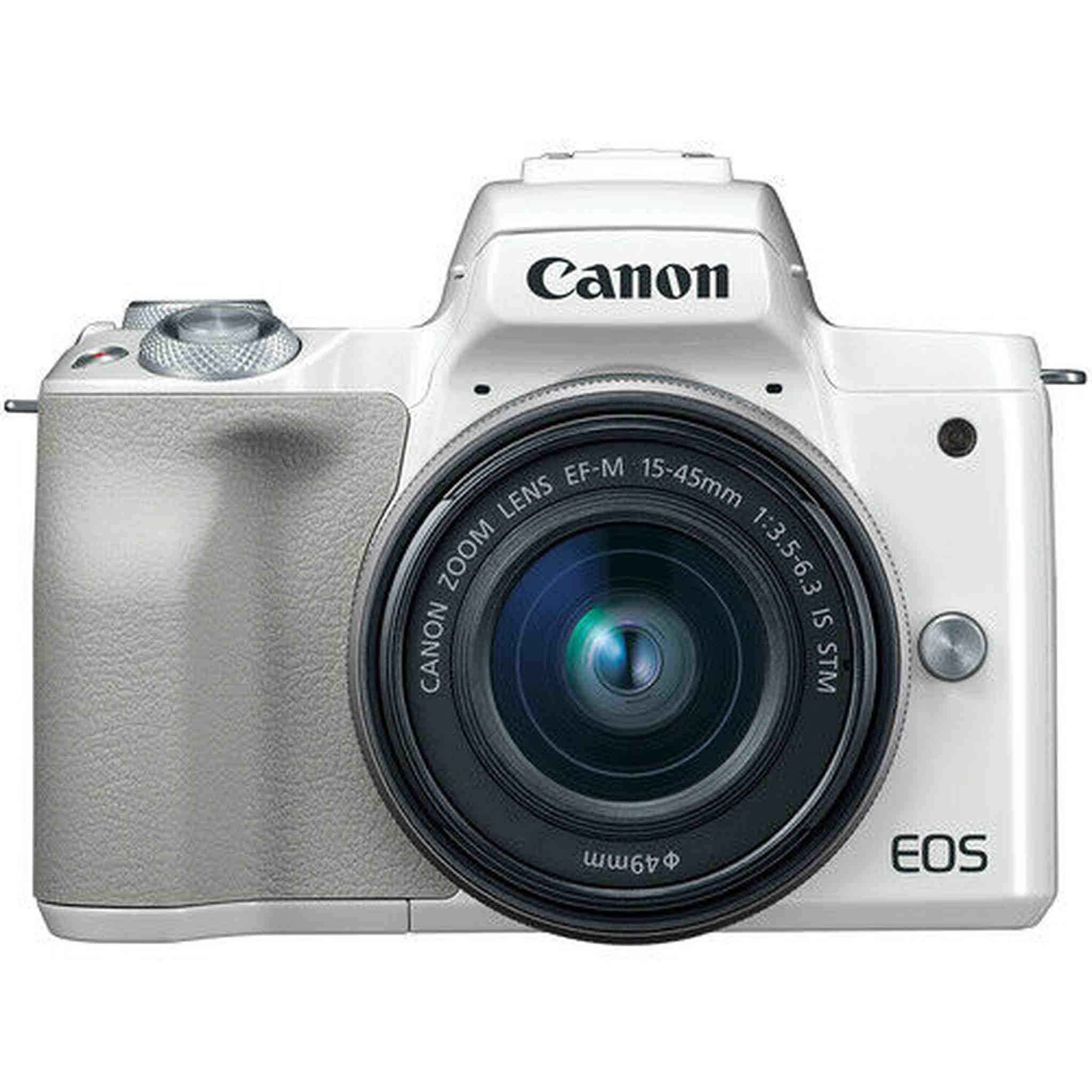 Canon EOS M50 Mirrorless Digital Camera - White with 15-45mm Lens International Model - Used Canon
