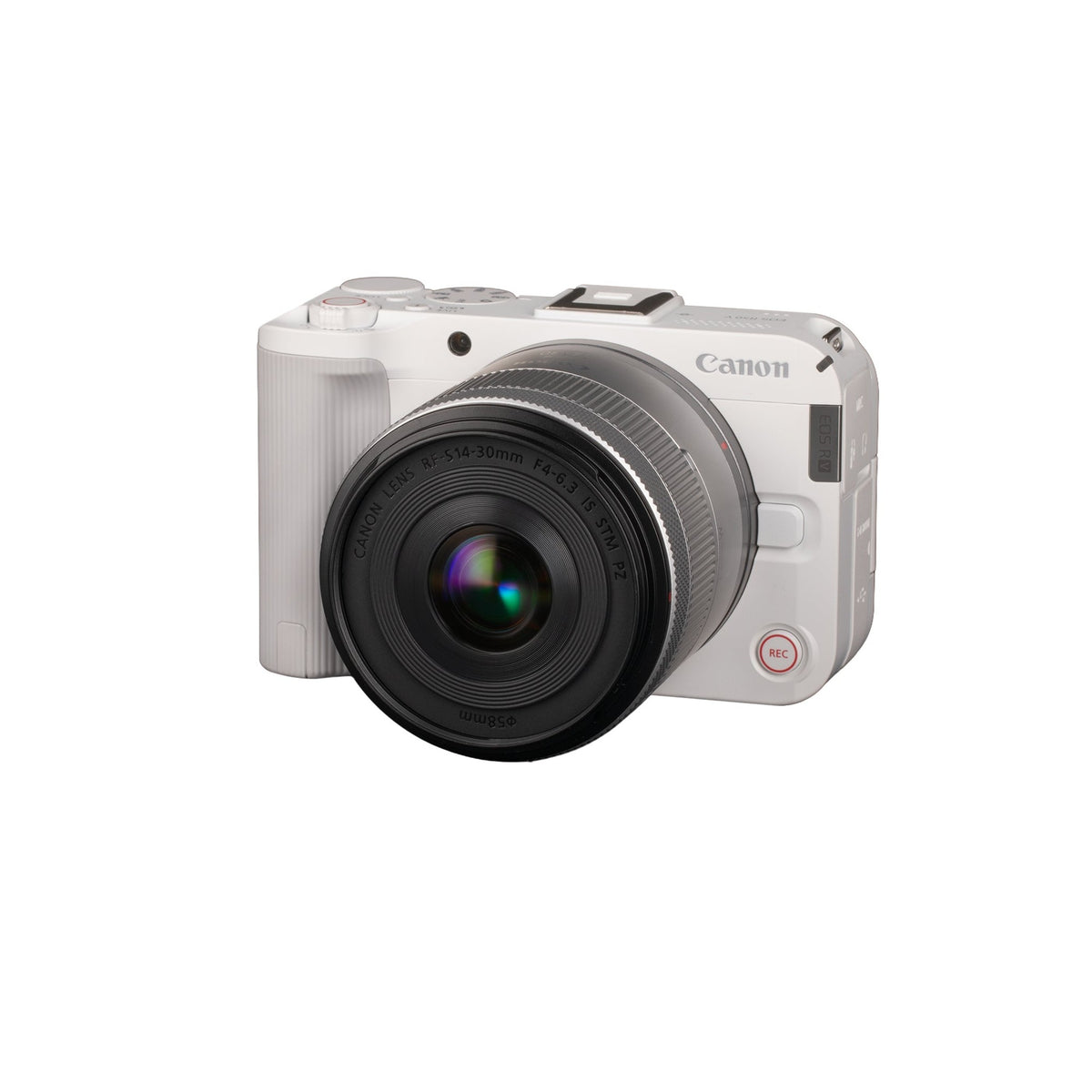 Canon EOS R50 V with RF-S14-30mm F4-6.3 is STM PTZ Lens White International Version