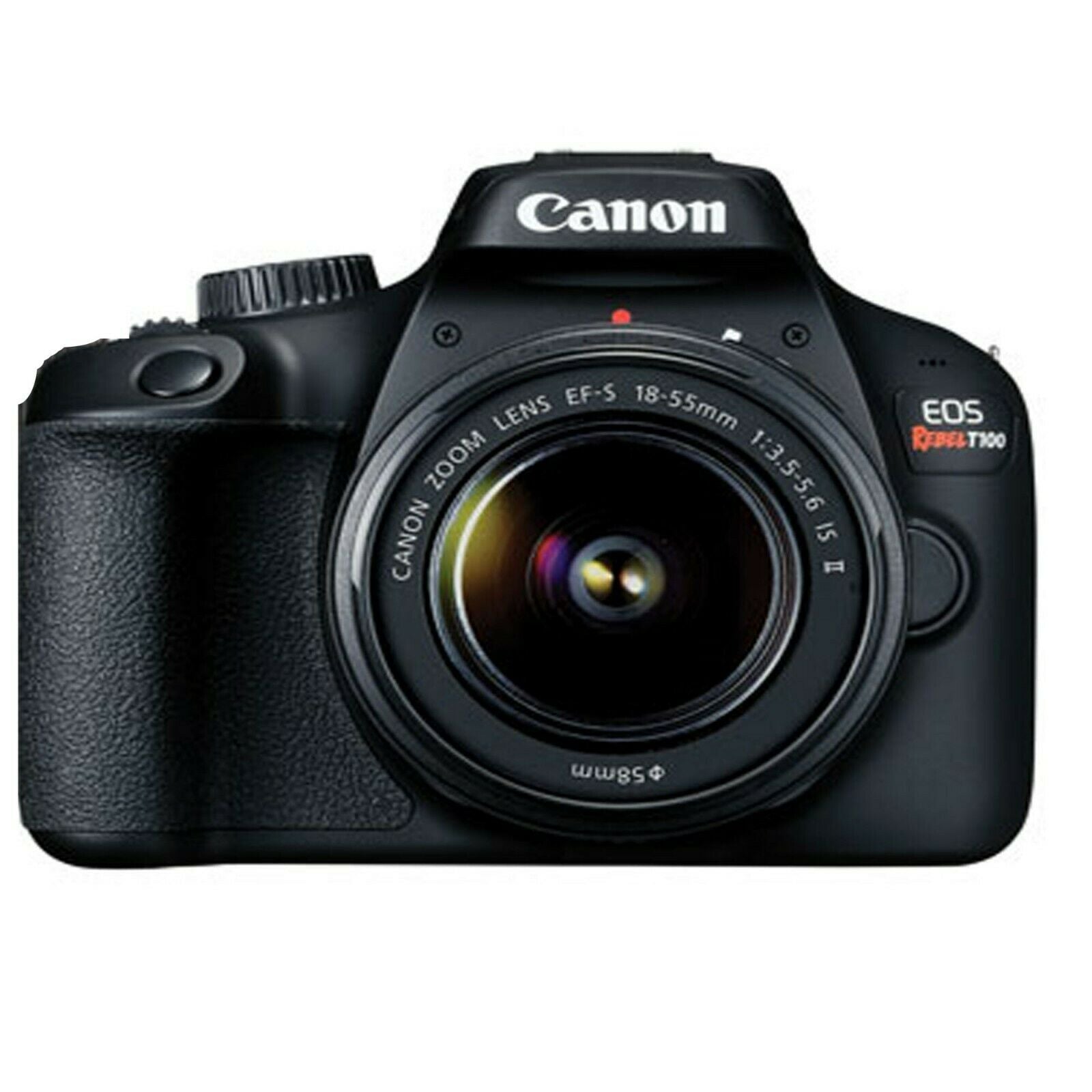 Canon EOS Rebel T100 DSLR Camera 18MP EF-S 18-55mm F/3.5-5.6 IS II Kit Lens