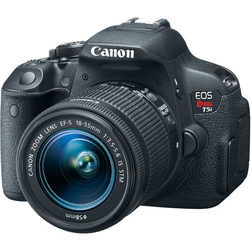 Canon EOS Rebel T5i 18 MP CMOS Digital SLR Camera w/EF-S 18-55mm f/3.5-5.6 Lens (International Model) + Canon EF-S 18-20