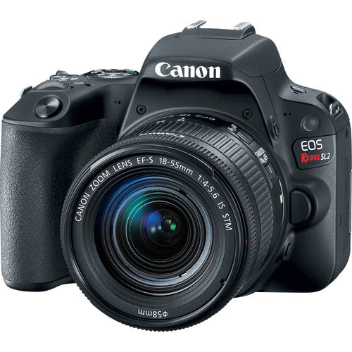 Canon EOS Rebel SL2 DSLR Camera with 18-55mm Lens (Black) Basic w/Memory Kit