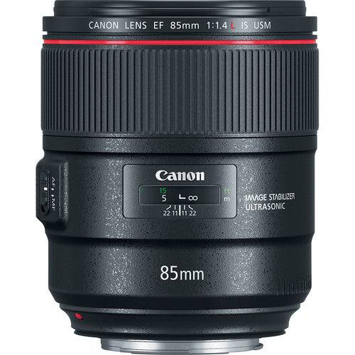 Canon EF 85mm f/1.4L IS USM Lens Bundle with Cleaning Kit, Filter Kit, and Padded Lens Case (International Model)