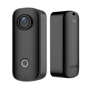 SJCAM C100+ Mini WiFi Action Camera 4K30fps Pocket Sized Wearable Body Camera, Magnetic, APP Control, Underwater Small Vlog Helmet Mount Kits SD Card, Weighs 1oz, 2.4 * 1 * 0.6 inch