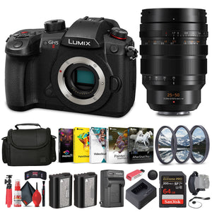 Panasonic Lumix GH5 II Mirrorless Camera + Panasonic 25-50mm f/1.7 Lens + More