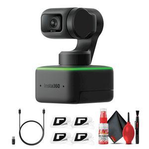 Insta360 Link UHD 4K AI Webcam with Tabletop Tripod and Cleaning Kit