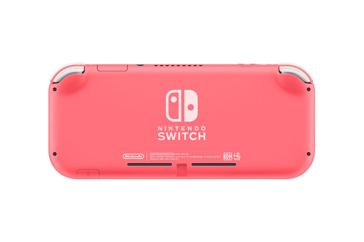 Nintendo Switch Lite (Coral) Bundle with 6Ave Cleaning Cloth and Pokemon Shield