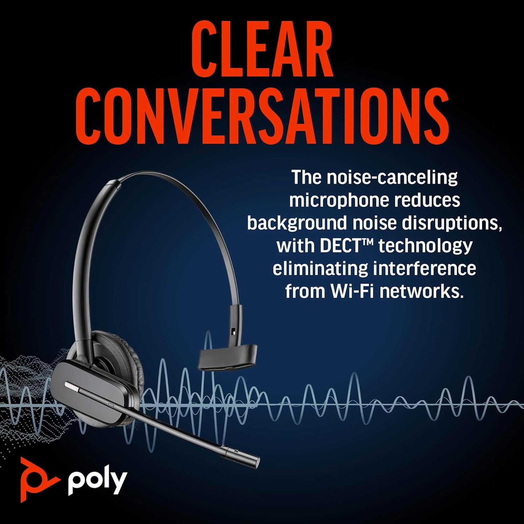 5x Poly CS540 Wireless Headset System Bundle