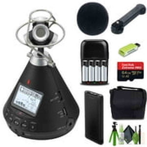 Zoom H3-VR Handy Audio Recorder with Built-In Ambisonics Mic Array Bundle