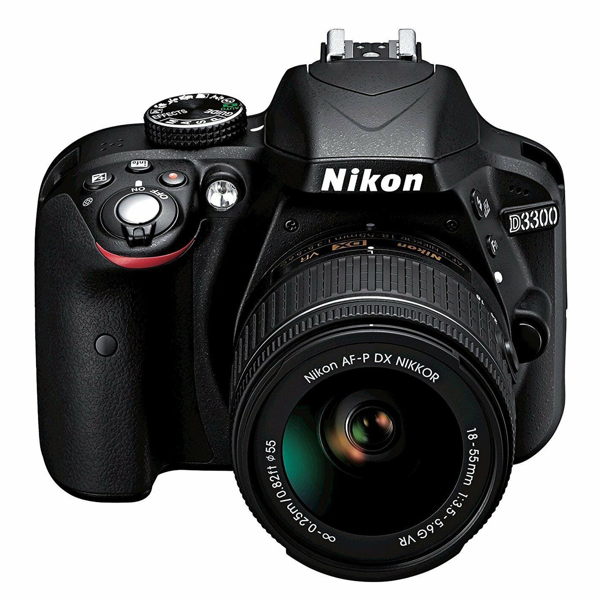 Nikon D3300 w/ AF-P DX 18-55mm VR Digital SLR ? Black Nikon