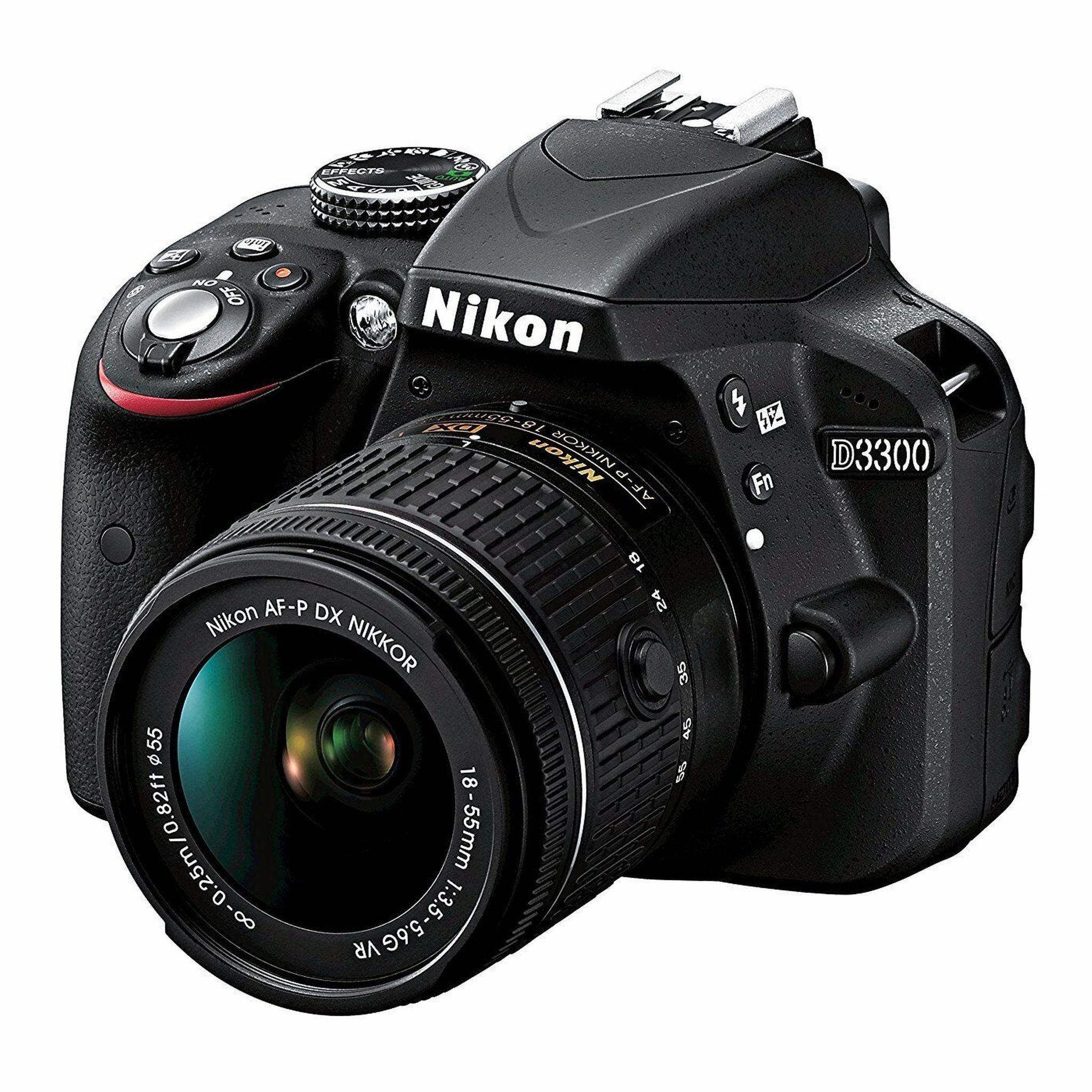 Nikon D3300 w/ AF-P DX 18-55mm VR Digital SLR ? Black Nikon