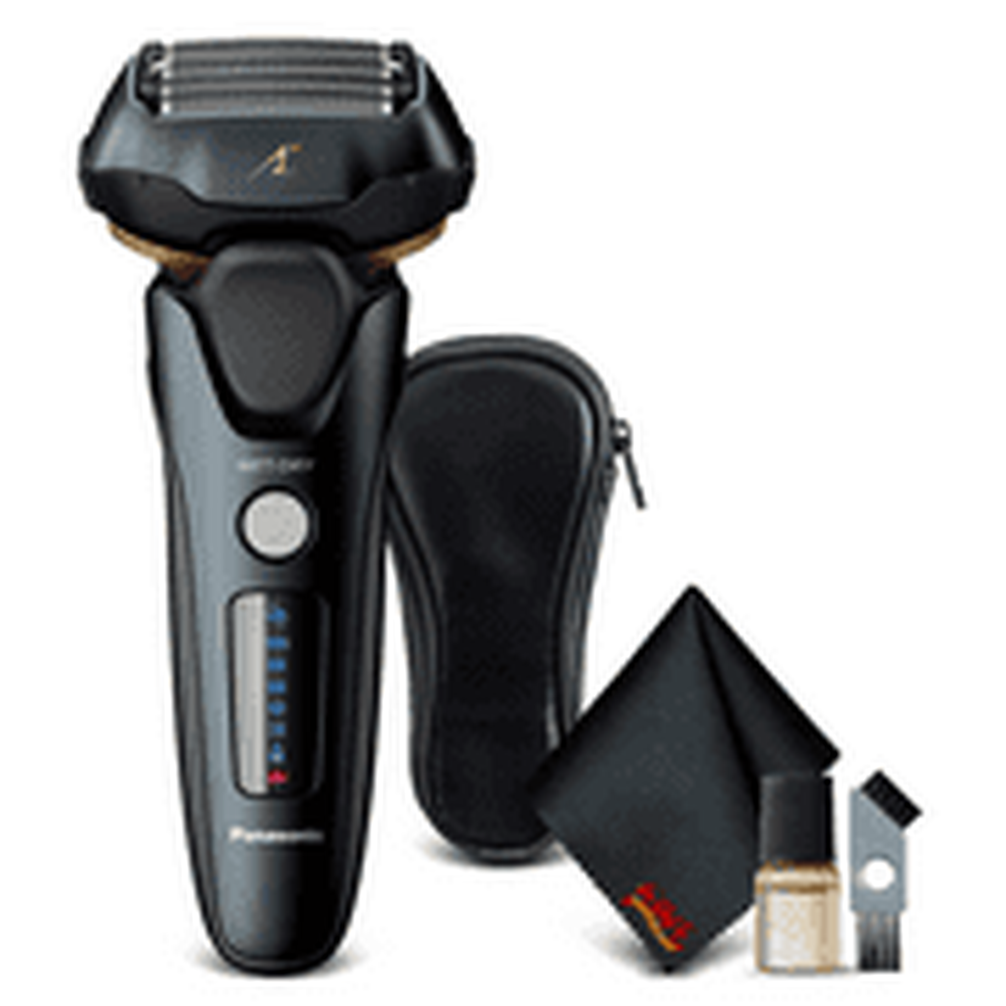 Panasonic ESLV67K Arc5 Wet/Dry Electric Shaver Matte Black Bundle with Cleaning Cloth 6th Ave Electronics