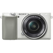 Sony α6100 E-mount camera with APS-C Sensor (Body + 16-50mm Power Zoom Lens) - White