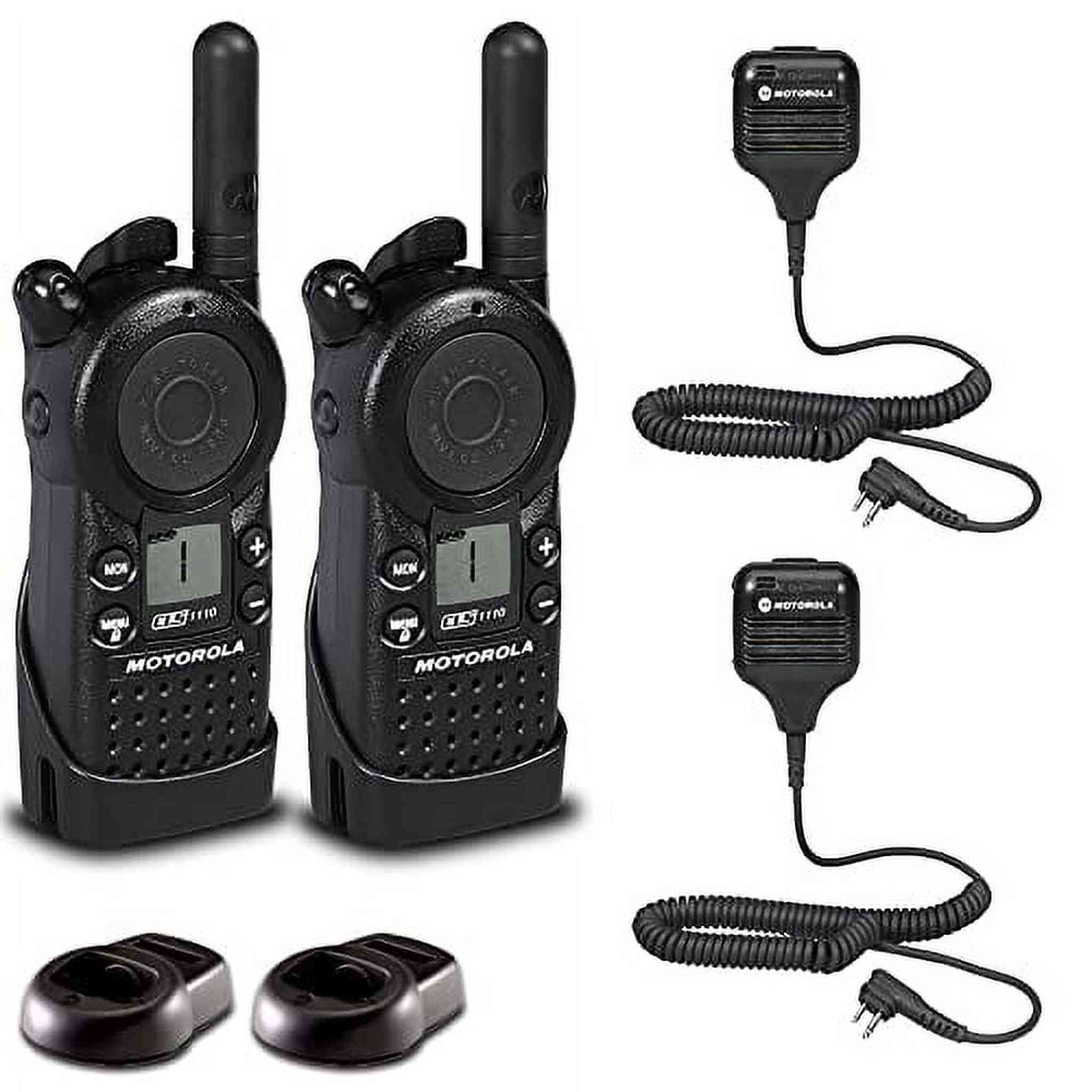 2 x Motorola CLS1110 UHF 1W 1-Channel 2-Way Radio - 2 Pack With Mic Bundle Motorola Solutions