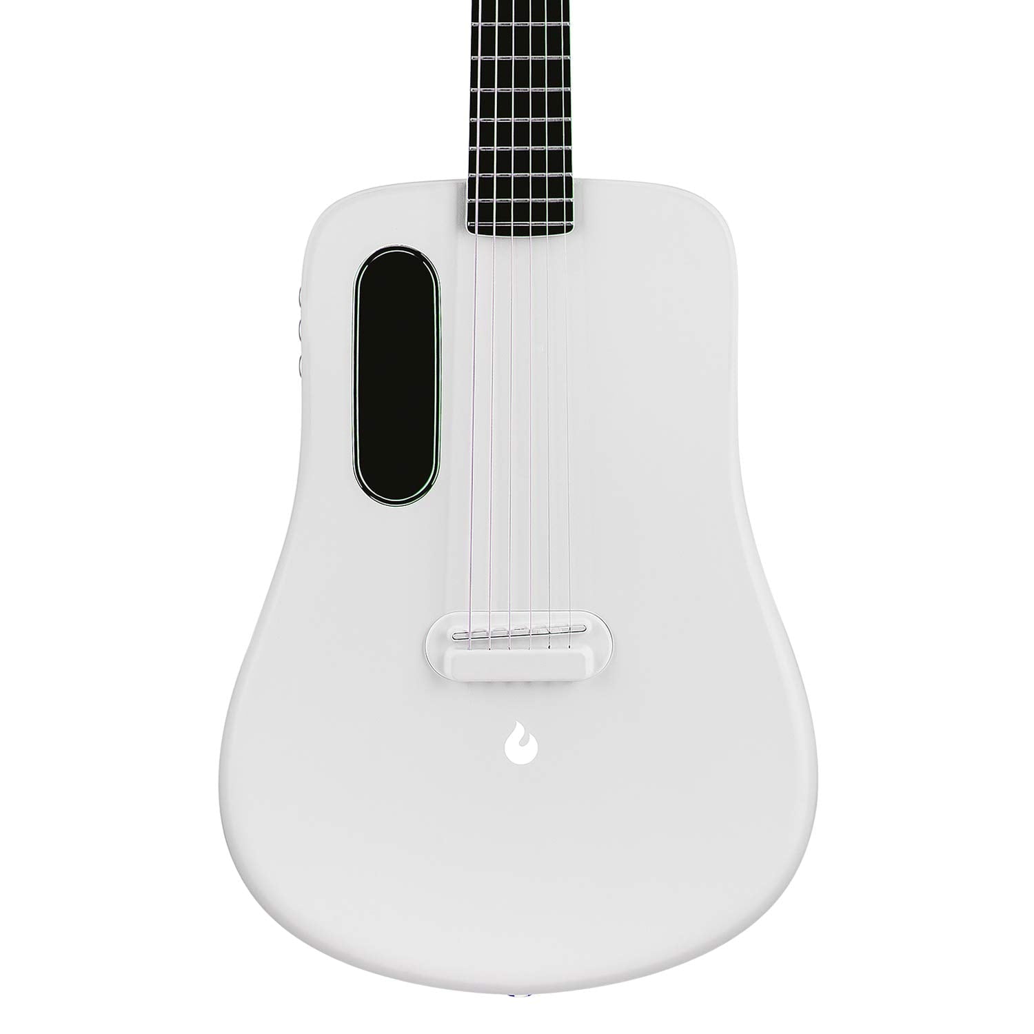 LAVA ME 2 36 inch Carbon Fiber Guitar with effects Acoustic Electric Guitar with Picks Hard Case Freeboost-White