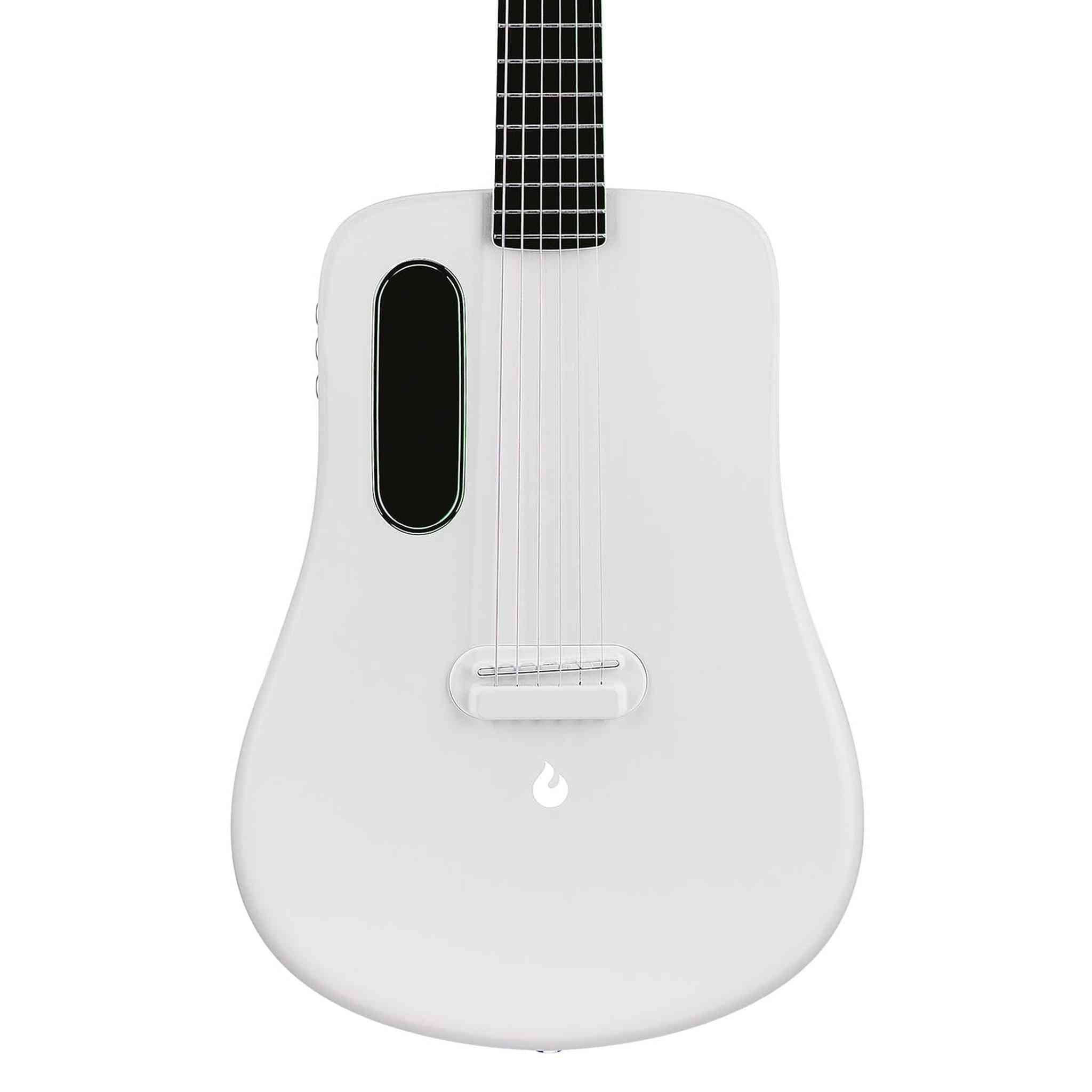 LAVA ME 2 36 inch Carbon Fiber Guitar with effects Acoustic Electric Guitar with Picks Hard Case Freeboost-White LAVA