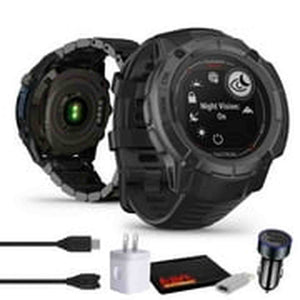 Garmin Instinct 2X Solar - Tactical Edition Rugged GPS Smartwatch Black Bundle Garmin