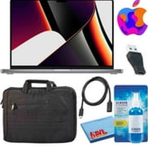 Apple MacBook Pro 16" Laptop 2021, M1 Pro, 512GB/1TB, Space Gray + Carry Bag - Reconditioned Apple