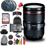 Canon EF 24-105mm f/4L IS II USM Lens (1380C002) + Filter Kit + BackPack Starter Bundle