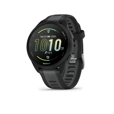 Garmin Forerunner 165, Running Smartwatch, Colorful AMOLED Display, Training Metrics and Recovery Insights, Black