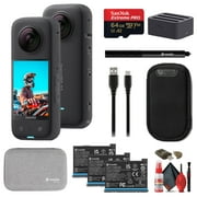 Insta360 X3 - Waterproof 360 Action Camera + 2 Extra Batteries + Charger + More