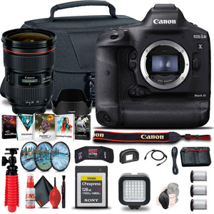 Canon EOS-1D X Mark III DSLR Camera 3829C002 + Canon EF 24-70mm Lens