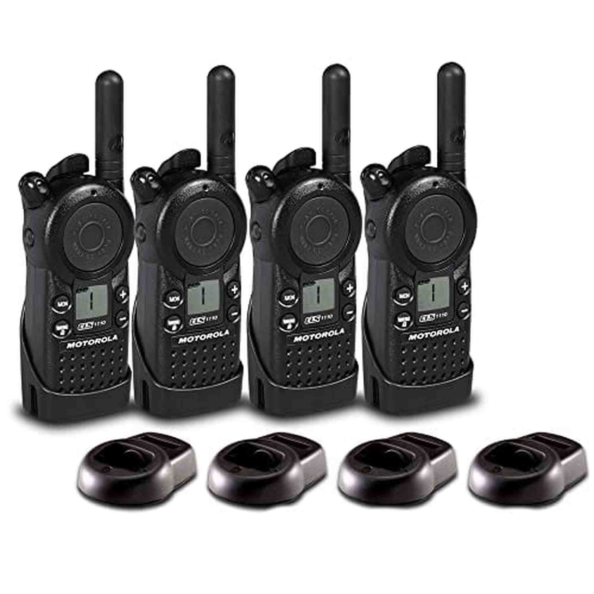 4 x Motorola CLS1110 UHF 1W 1-Channel 2-Way Radio CLS1110 - 4 Pack Bundle Motorola Solutions