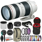 Canon EF 70-200mm f/2.8L USM Lens Bundle with Cleaning Kit, Filter Kits, and Padded Lens Case (International Model)