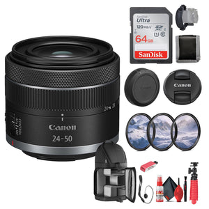 Canon RF 24-50mm f/4.5-6.3 IS STM Lens Canon RF Optical Image Stabilizaion - Bundle