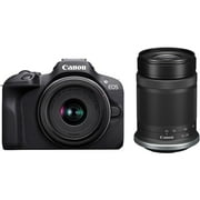 Canon EOS R100 RF-S18-45mm F4.5-6.3 is STM & RF-S55-210mm F5-7.1 is STM Lens Kit, Mirrorless Camera, RF Mount, 24.1 MP, Continuous Shooting, Full HD Video, 4K, Lightweight, Wi-Fi, Content Creation