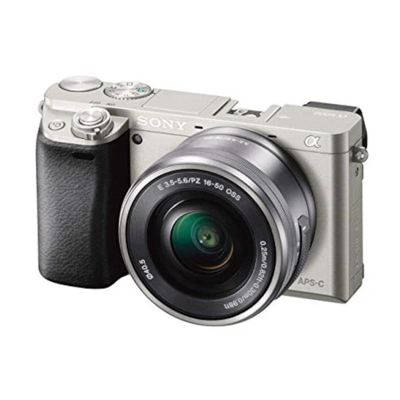 Sony a6400 Mirrorless Camera with 16-50mm Lens (Silver) with Real-Time Eye Auto Focus - Bundle