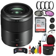 Panasonic Lumix G Macro 30mm f/2.8 ASPH Mega O.I.S Lens + Accessories Base bundle