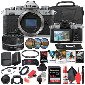 Nikon Z fc Digital Camera with 28mm Lens INTL Bundle with 64GB SD Card - Nikon