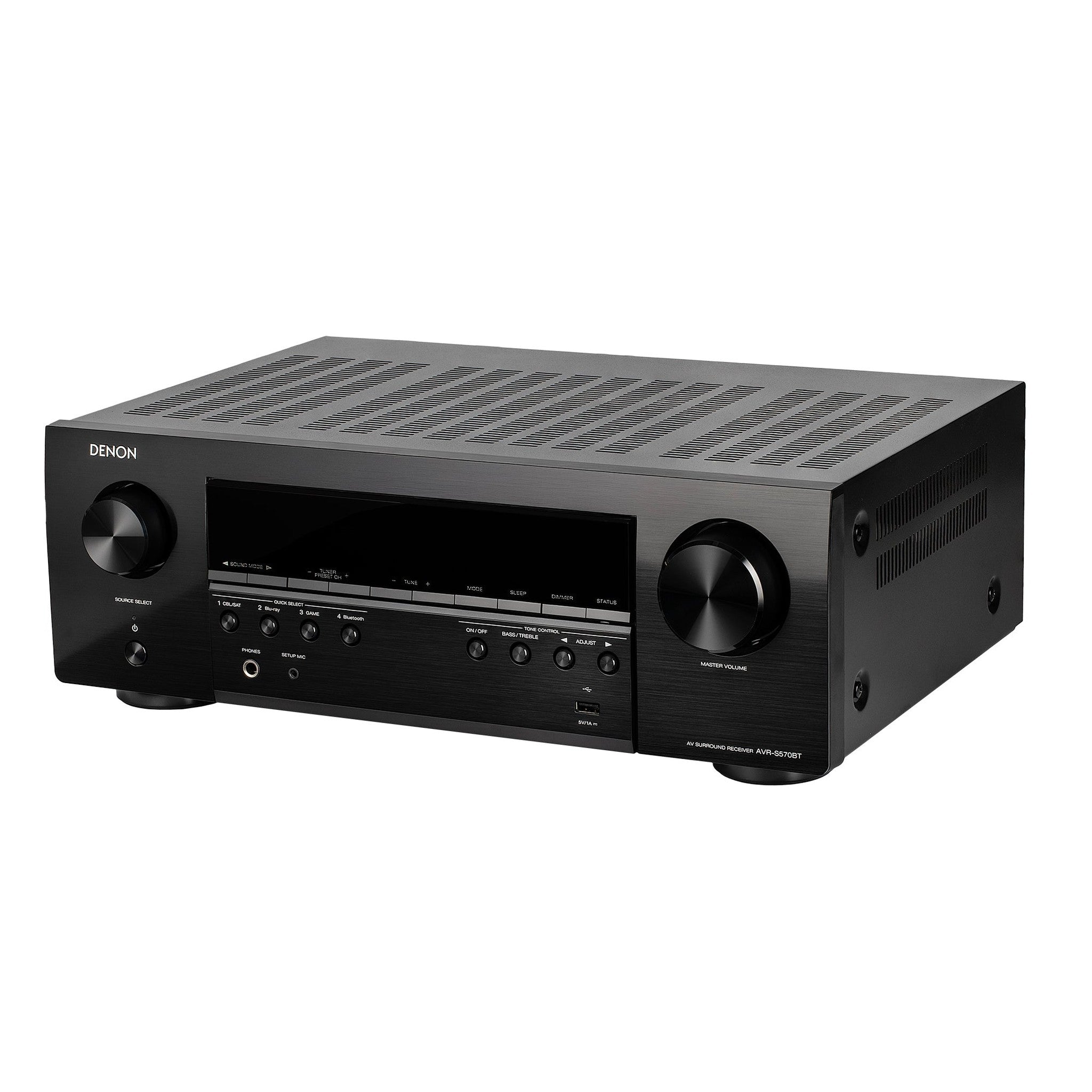 Denon AVR-S570BT 5.2-Channel A/V Receiver Bundle Denon